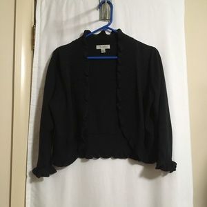 Dress Barn black cotton knit shrug. Size Medium.